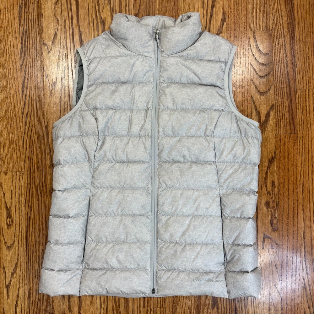 Eddie Bauer Women's CirrusLite Down Vest, Lt Gray Regular L - Picture 3 of 10